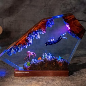 <span class=keywords><strong>Gollum</strong></span> Power Ring Epoxy Lampdark Lord Résine et Durcisseur Résine pour Artisanat Cadeau d'Halloween Veilleuse - Product Image 5