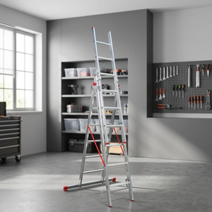 Échelle télescopique moderne ATS-320 de type A, 3 sections, 18 marches, en aluminium, antirouille, haute résistance, 150 kg, portable, pour la maison - Product Image 3