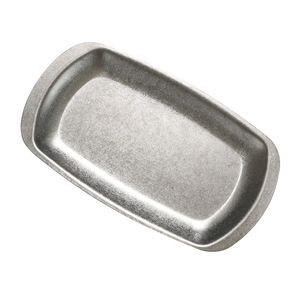 Stainless Steel Snack Plate Oval Dish For Hotel Food And Coffee <b>Microwave</b> Safe Solid Color - Product Image 3