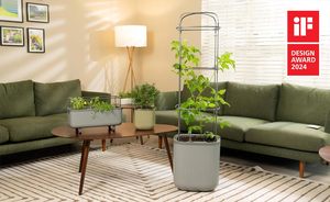 Caja de maceta de tomate de jardín con enrejado, cama de jardín elevada rodante de riego automático para plantas de verduras trepadoras - Product Image 3