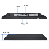 Monitor Industri 12.1 Inci 1280*800 VGA USB Layar Sentuh Resistif Lebar Plastik TFT VESA Terpasang di Dinding dengan Dudukan Desktop