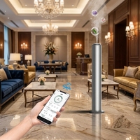 Diffuseur d'arômes sur pied personnalisé en aluminium, sans eau, avec minuterie, pulvérisation programmable, contrôle à distance par application, CE CB, pour hall de centre commercial