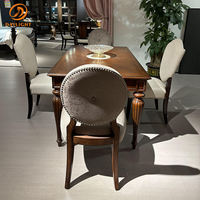 Ensemble table à manger ronde de luxe 12 places en marbre design en métal