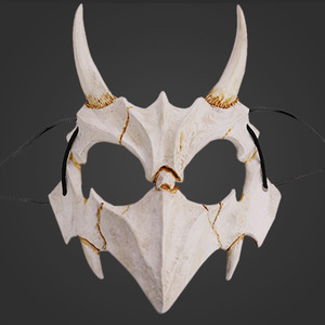 Long Teeth Demon Skeleton Half Face <strong>Mask</strong> Wolf Dragon <strong>Tiger</strong> Cosplay Halloween Costume Props Party <strong>Mask</strong> - Product Image 4
