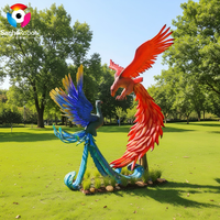 Águila Doble Animatrónica de Tamaño Real Personalizada para Decoración de Parques Temáticos y Zonas de Vida Silvestre