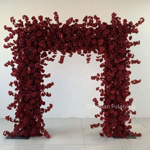 Cổng hoa hồng trắng hình vuông 8x8ft bán chạy, trang trí sân khấu đám cưới, làm bằng hoa hồng nhân tạo - Product Image 5