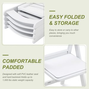 Outdoor Furniture Stackable Rental Party Foldable <b>Chairs</b> Portable White <b>Plastic</b> Wedding Resin Folding <b>Chair</b> for Event - Product Image 2