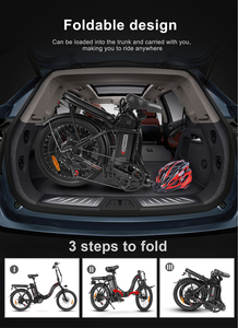 Low Moq Logo personalizado 20 "pequeño plegable 48V 13Ah 350W Motor cesta delantera 2 asientos urbano desplazamientos ciudad barata Ebike para adultos - Product Image 6