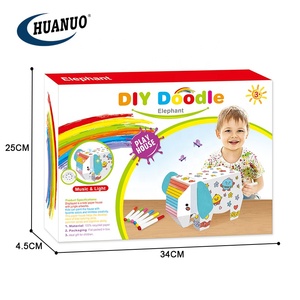 Jouet éducatif personnalisé peinture créative <span class=keywords><strong>3d</strong></span> maison en carton enfants doodle bricolage dessin - Product Image 6