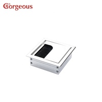 Œillets de câble carrés en aluminium, accessoire de protection pour table d'ordinateur, bureau, meubles de bureau, pièces