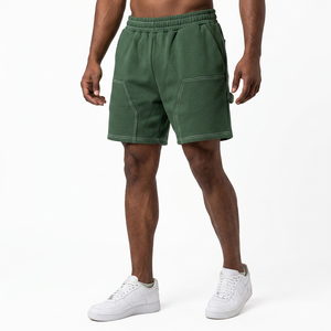 Poche personnalisée Conception en coton Couleur unie Blanc Gym Running Hommes Sports ShortsDDP expédition - Product Image 1
