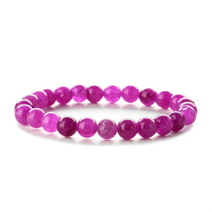 Braccialetti Personalizzati con Perline di Pietra Naturale da 8mm, Quarzo Rosa e Acquamarina per Ragazzi e Ragazze - Product Image 4
