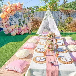 <span class=keywords><strong>Table</strong></span> de <span class=keywords><strong>pique</strong></span>-<span class=keywords><strong>nique</strong></span> en bois solide pour fête, anniversaire, Camping moderne, événement de luxe, <span class=keywords><strong>jardin</strong></span>, mariage - Product Image 5