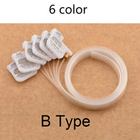 Tuyau d'encre de 1,5 mètre à 6 lignes avec vis de fixation carrée, petits amortisseurs UV, écrous et joints toriques pour Epson 1390 R330 R290 T50 L800 L801