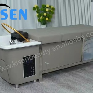 Kisen New Style Hair Salon Dedicated Shampoo <b>Bed</b> Without Pipes Hair Salon Reclining Punch <b>Bed</b> with 90L Water tank and Heater - Product Image 3