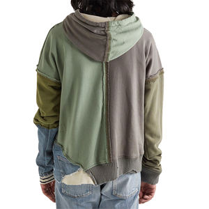 Sudadera con Capucha para Hombre, Estilo Casual, Diseño Vintage con Dos Colores, Holgada, con Logotipo Personalizado, Hombros Caídos, Forro Polar, Talla Grande - Product Image 2