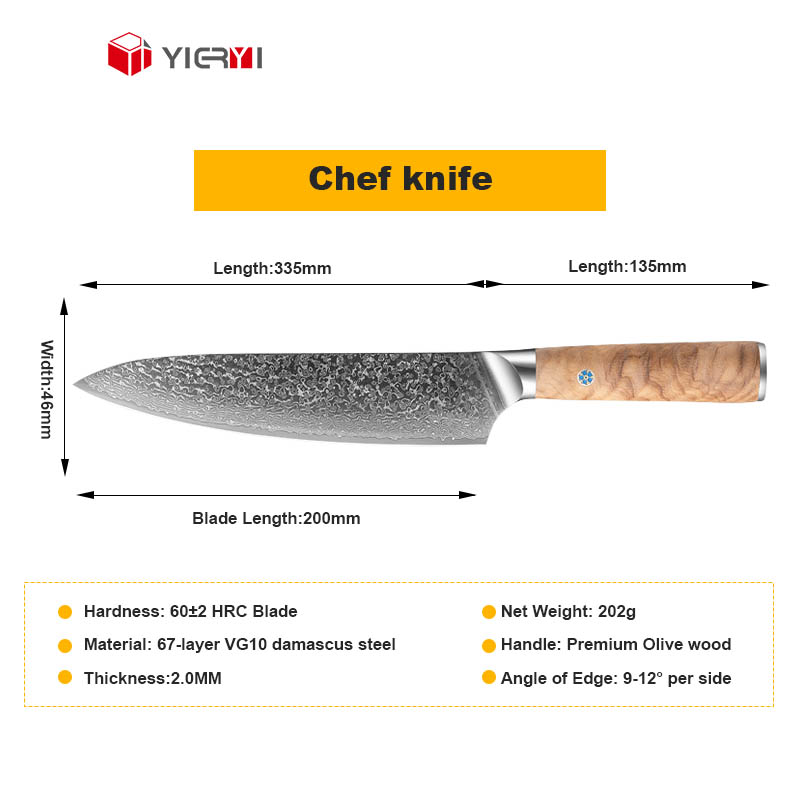 Couteau de chef 8"