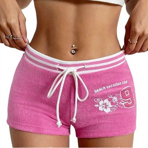 Shorts en coton pour femmes, décontractés, taille élastique, imprimé, respirants, écologiques, été, personnalisables, OEM, ODM, vente en gros - Product Image 4