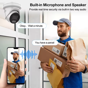 Caméra IP POE OEM 8MP, caméra de sécurité extérieure POE, caméra de surveillance CCTV, F1.0 VCA MD 2.0, double éclairage IR et couleur, alarme 130db, WDR H.265+ IP - Product Image 3