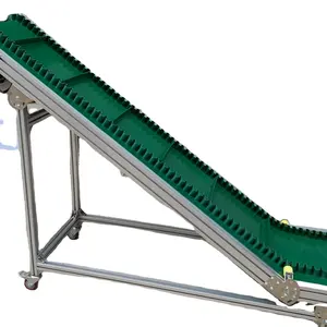 Conveyor Automated Warehouse Inclined Cleat PVC Belt Conveyor With Sidewall For Poland Italy