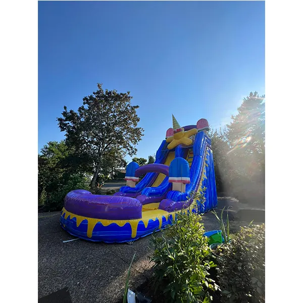 2021 inflatable bounce house unicorn bouncer with slide carton inflatable castle combo slide with pool for kids and adult