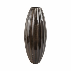 Vaso ovale in ceramica con forma curva, finitura opaca, vaso moderno per fiori, per soggiorno, camera da letto, decorazione per la casa - Product Image 3