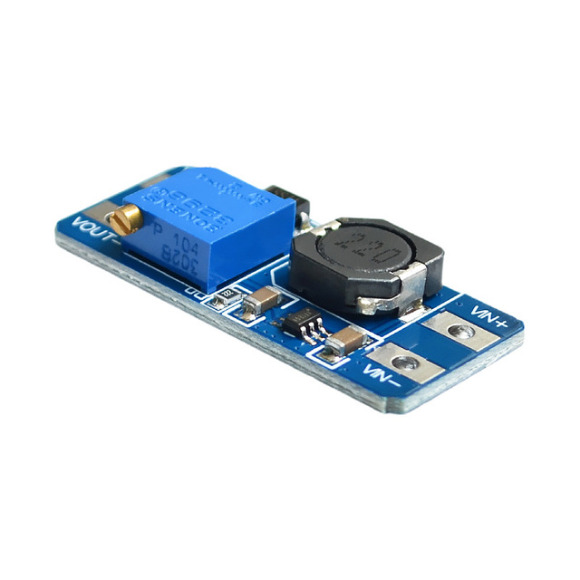 MT3608 Adjustable 2A DC-DC Boost Converter Development Board with Micro USB Input 2V-15V to >5V-28V Electronic Kit