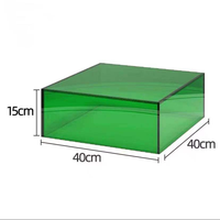 Boîte de rangement pour chaussures en acrylique coloré moderne, lavable, avec couvercle, pré-assemblée, cube de présentation personnalisé, autoportante, étui cadeau, épaisseur 3 mm, protection UV