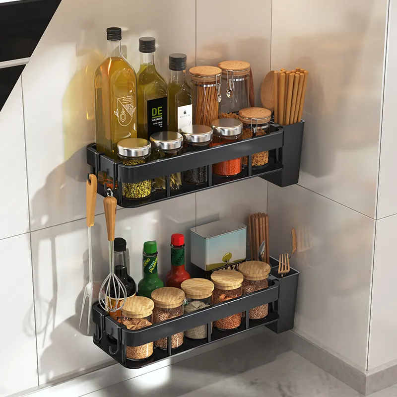 2024 new storage rack mini 30cm household kitchen metal holder shelf Wall mounted spice organize shelf