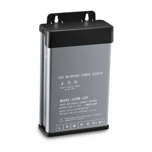 Alto Eficiente Exterior Impermeável Transformador Adaptador De Alimentação LED Light Driver AC-DC 12V/24V