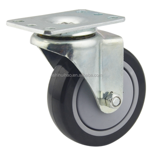Piastra girevole leggera serie DS-20 ruote in poliuretano senza cuscinetti da 4 pollici 100mm - Product Image 1