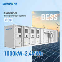 Système de stockage d'énergie solaire Voltanest 500kW-1000kW 1.2MWh-2.4MWh à refroidissement par air LiFePO4, conteneur d'énergie prêt à l'emploi