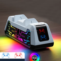 Station de charge double pour manette PS5 DualSense Elite, station de charge rapide avec indicateur LED, protection contre les surcharges