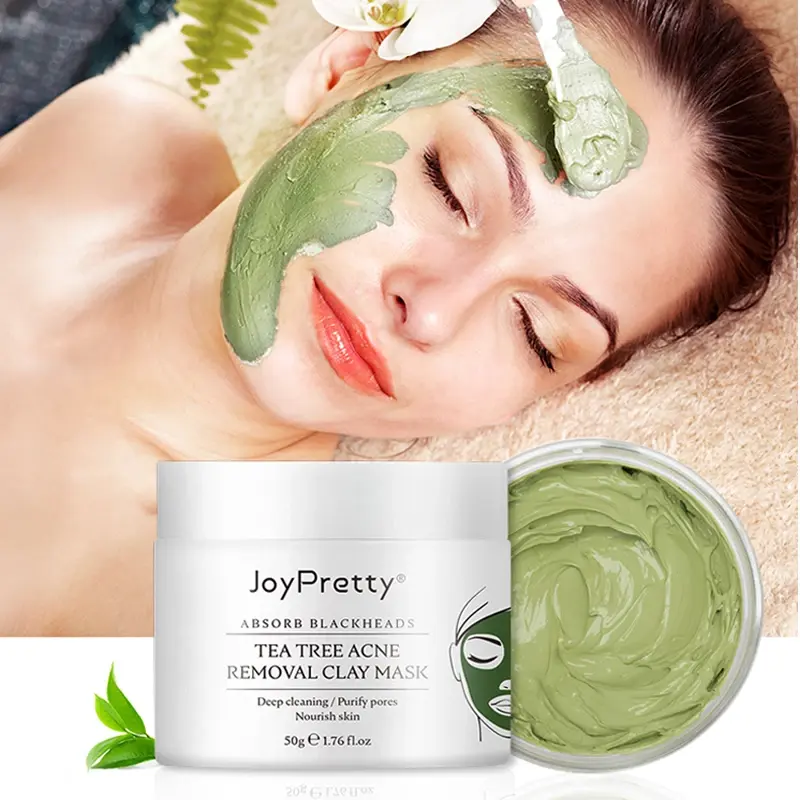 Joypretty Tea Tree maschera di argilla rimozione Acne punti neri maschera facciale sbiancamento controllo dell'olio pulizia profonda bellezza cura della pelle