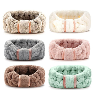 Élégant bandeau en molleton <span class=keywords><strong>Carol</strong></span> doux pour femmes bandeau élastique plus coloré pour maquillage lavage visage douche Spa - Product Image 6