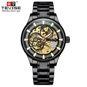 Montre mécanique pour homme TEVISE T820F, bracelet en acier inoxydable, verre minéral, étanche 30 m, sport, lumineuse, mécanique - Product Image 6