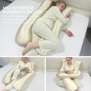 Almohada <span class=keywords><strong>de</strong></span> <span class=keywords><strong>Embarazo</strong></span> en Forma <span class=keywords><strong>de</strong></span> U <span class=keywords><strong>de</strong></span> Seda Natural Extra Grande Personalizada, Almohada <span class=keywords><strong>de</strong></span> Maternidad Sedosa y Refrescante, Almohada Corporal para Mujeres Embarazadas - Product Image 2