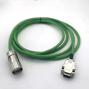 Kabel Sinyal Servo Standar dengan Konektor M23 12 Pole Ke D Sub 15