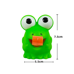 Jouets Squishy en plastique à presser, à rebond lent, amusants et anti-stress, en forme de grenouille, dinosaure, monstre, avec fonction de parlage et de léchage, pour garçons - Product Image 4