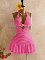 Nouvelles robes courtes dos nu pour la plage, robes mini sexy à bretelles, robes tendance en tissu métallisé