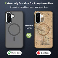 Funda Magnética de Lujo para Samsung A37, Acabado Mate Suave al Tacto, Resistente a Impactos, con Cubierta Trasera con Sensación de Piel y Bolsas de Aire Integradas