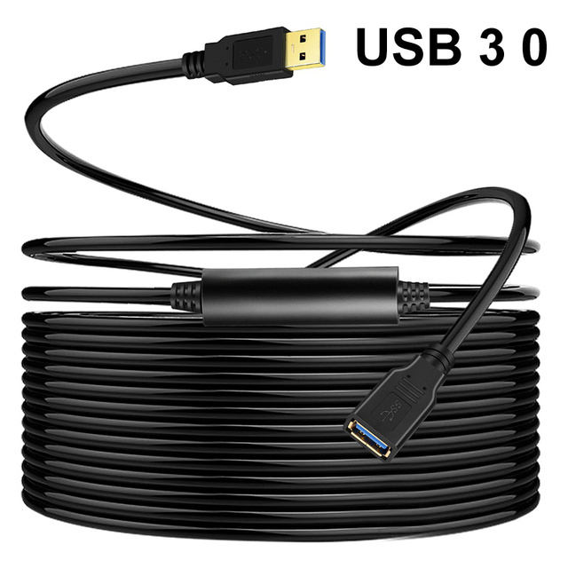 8m/10m/12m USB 3.0 Extension Cable 5Gbps Amplifier Nylon Jacket DC 5V Power for Printer/CCTV Camera/Projector Keyboard Mouse