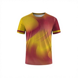 Camiseta Deportiva de Manga Corta con Cuello Redondo, Corte Regular, Secado Rápido, Tejido de Poliéster con Estampado por Sublimación - Product Image 1