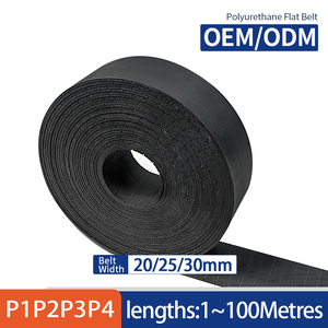 สายพานวัสดุ PU เคฟลาร์หรือเหล็กกล้า  สีดำ ความกว้าง 25 มม. รุ่น P1 P2 P3 P4 สายพานแบน P3-25MM สำหรับเครื่องออกกำลังกายวิ่ง - Product Image 2