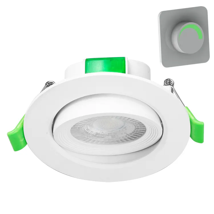 Hanlux lampu led tersembunyi warna hijau, lampu sorot bulat 7watt untuk penerangan dalam ruangan