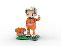 Figurine de chef personnalisée en blocs de construction, souvenir de restaurant personnalisé, ensemble de mini briques DIY avec panneau d'exposition OEM