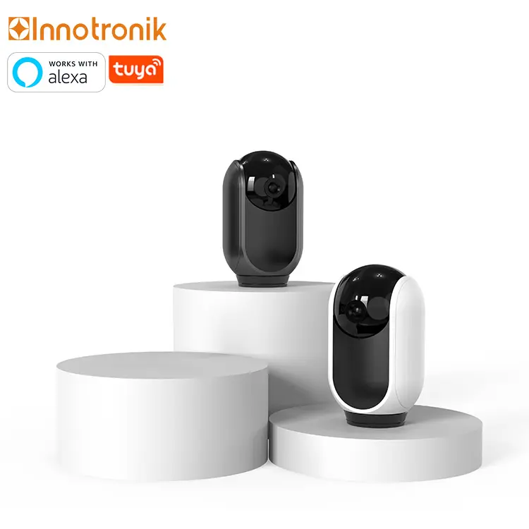 Innotronik กล้อง IP สมาร์ทไนท์วิชั่นในบ้าน,กล้อง IP ออกแบบใหม่2MP สำหรับติดตามอัตโนมัติ PTZ แอป Tuya Google Alexa