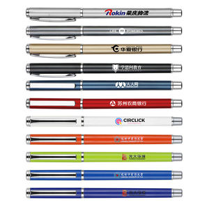 하이 퀄리티 사용자 정의 금속 롤러 볼펜 0.5mm 블랙 젤 잉크 판촉 비즈니스 스쿨 사무실 개인 쓰기 도구 - Product Image 1