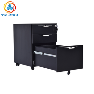 Wholesale <b>Lockable</b> 3-<b>Drawer</b> Steel Mobile Pedestal Handles Commercial Filing Cabinet for Home Office School Use Secure Document - Product Image 4