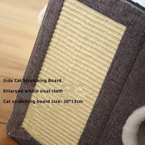 Ekstra büyük lüks kedi ve ev ve yuvarlak mağara kullanımı için kapşonlu kapak ile köpek yatağı yumuşak nefes serme yatak - Product Image 6